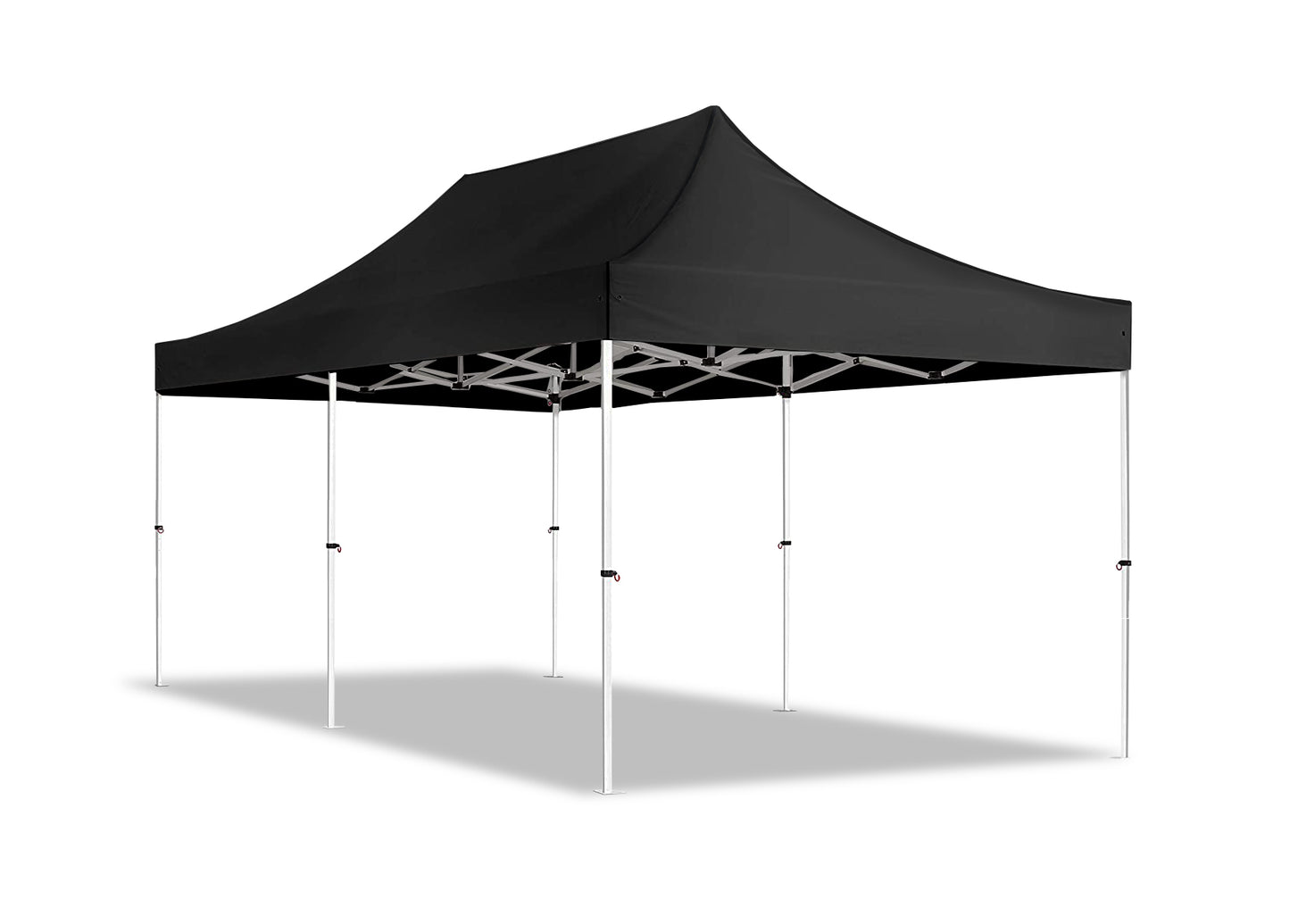 3X6M Svart Pop-Up Telt Uten Vegger 16-20 Pers (Inkludert opprigg og nedrigg)