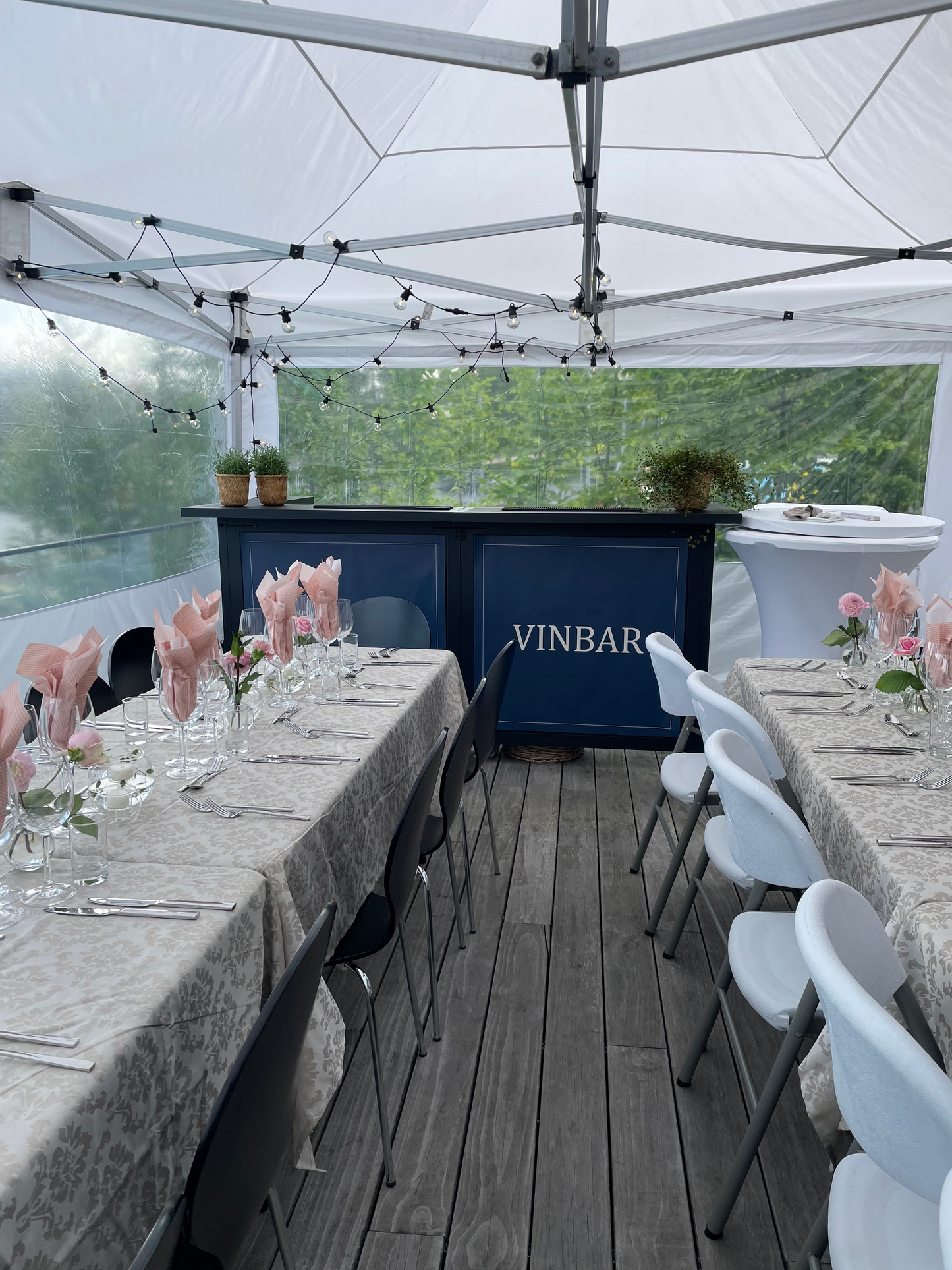 4X12M Pop-Up Telt Med Vegger 40-60 Pers (Inkludert opprigg og nedrigg)