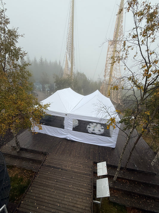 8X8M Quick-Up Telt Med Vegger 50-75 Pers (Inkludert opprigg og nedrigg)
