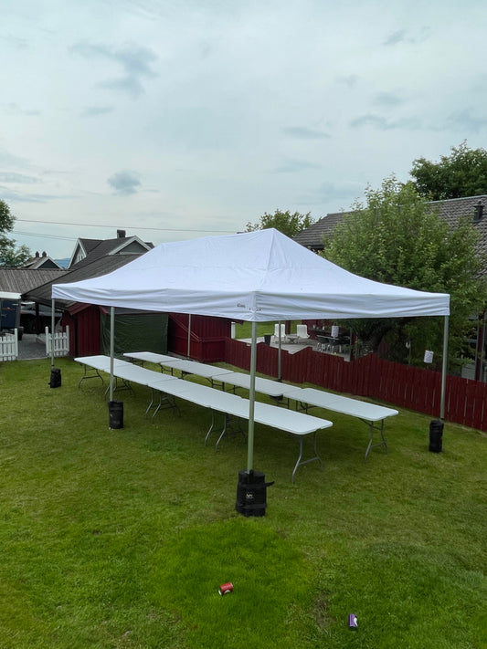 4X8M Pop-Up Telt Uten Vegger 32-40 Pers (Inkludert opprigg og nedrigg)