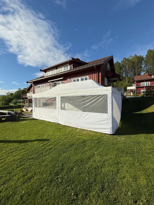 4X8M Quick-Up Telt Med Vegger 32-40 Pers (Inkludert opprigg og nedrigg)