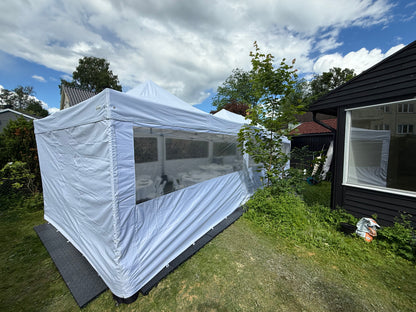 4X12M Quick-Up Telt Med Vegger 40-60 Pers (Inkludert opprigg og nedrigg)