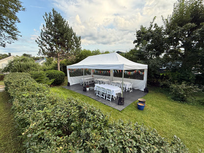 4x8m Quick-Up Tent with Sides 32-40 People (Including setup and takedown)