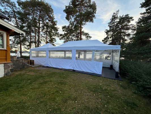 4X12M Quick-Up Telt Med Vegger 40-60 Pers (Inkludert opprigg og nedrigg)