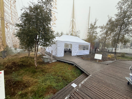 8X8M Quick-Up Telt Med Vegger 50-75 Pers (Inkludert opprigg og nedrigg)